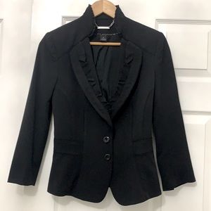 White House Black Market Ruffle detail blazer